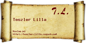 Teszler Lilla névjegykártya